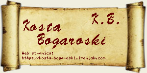 Kosta Bogaroški vizit kartica